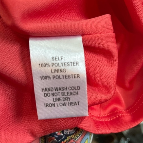 Lulus Sangria Coral Pink Tile Print Shift Dress in Multi‎ Size Extra Small - Picture 7 of 8